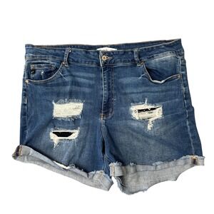 Kancan Cutoff Jean Shorts‎ Distressed Women's Plus Size 20 Shorts